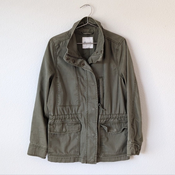 Madewell Passage Jacket Army Green Surplus Military Inspired Jacket 100% Cotton - Picture 6 of 11